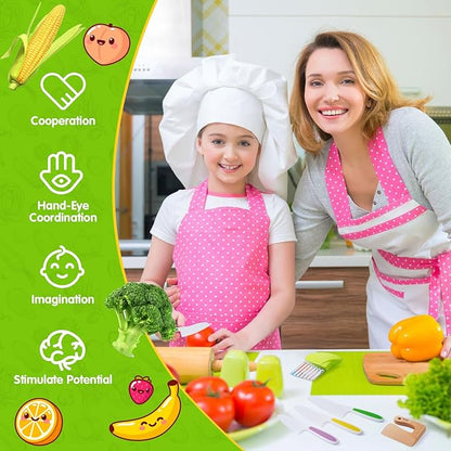 Toddlers Knife Set Kids Kitchen Tools for Real Cooking Kids Knife Set Include Toddler Chef Knives Cutting Boards Sandwich Cutters Peeler for Girl Boy Birthday Gift