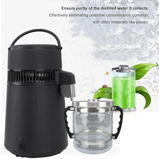 Water filter,Distiller Water Container 6L Multipurpose Glass Collection Bottle Removes Fluoride, Micro plastics, for Countertop Home Beauty Distillers