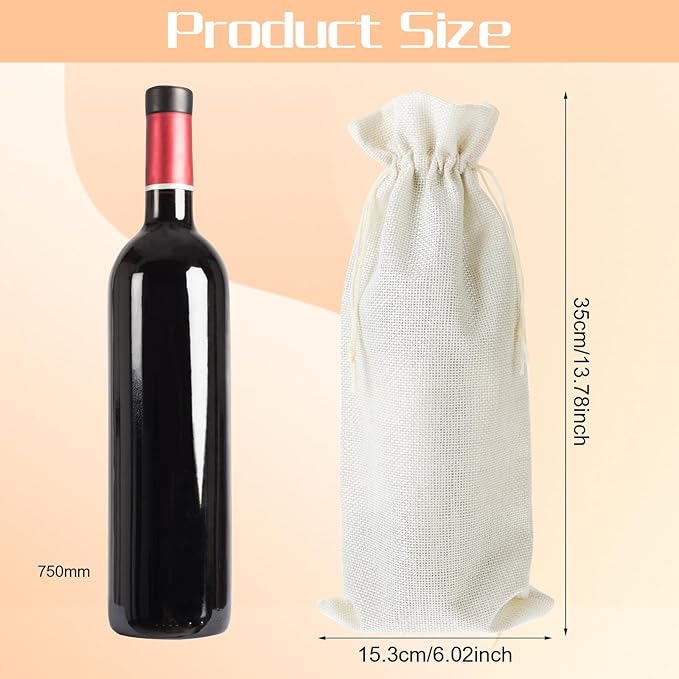 Sibba Housewarming Gifts 2Pcs Drawstring Red Wine Bag Party Decorations Wine Packaging Home House Homeowner Gift Champagne Bag Set Wine Accessories Fit Congrats House Gifts