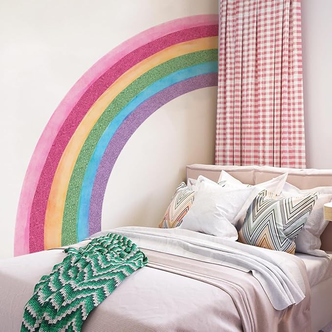 Rainbow Wall Stickers for Home Decoration, Bedroom, Bathroom, Living Room, Kitchen, Nursery, Baby Shower