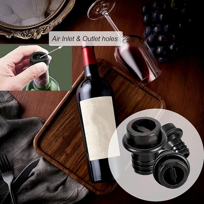 15PCS Wine Bottle Saver Vacuum Stoppers,Rubber Wine Bottle Stopper,wine saver vacuum stoppers,Reusable Bottle Caps Sealing Plug with Airtight Seal to Keep Wine Fresh for Wine,Beer Bottles