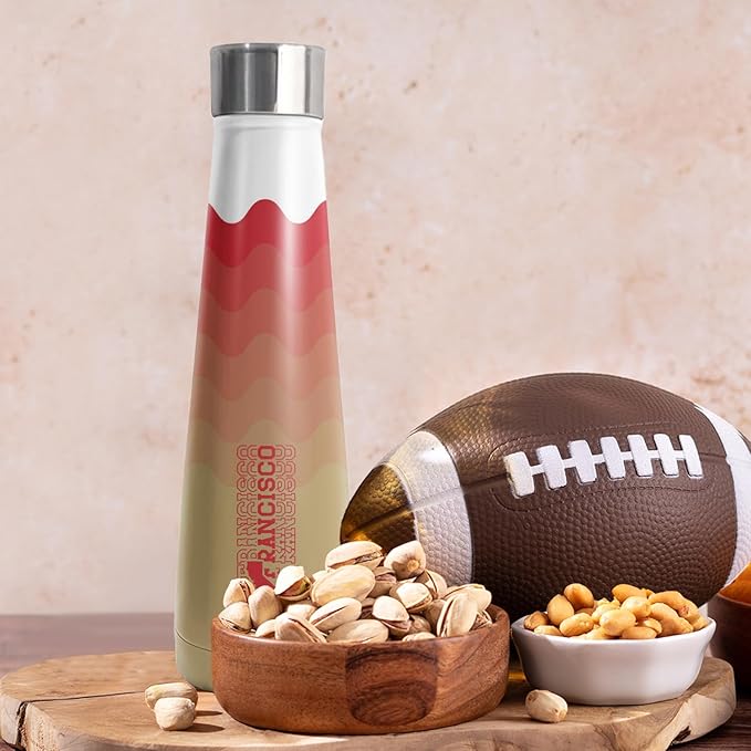 16oz San Francisco New Cola Bottle Insulated Water Bottle Stainless Steel Thermos Cup, Reusable Water Bottles Leak Proof Metal Sports Water Bottle