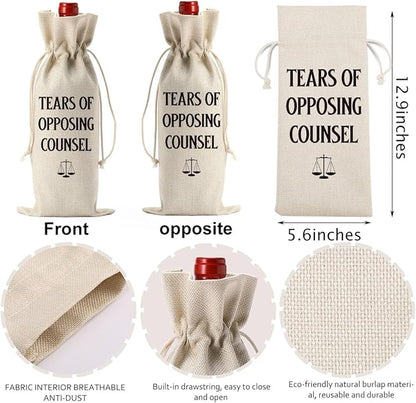 YUANHAO Lawyer Wine Bag Lawyer Gifts for Women Men Lawyer Graduation Gifts Law College Gifts Lawyer Appreciation Gifts Thank You Gifts Tears of Opposing Counsel Wine Bag