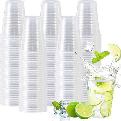 12 oz Plastic Cups 300 Pack, Clear Plastic Cups Cold Party Drinking Cups, Plastic Clear Cups for Party, Wedding, Graduation, Travel, Holiday, Events, Birthday