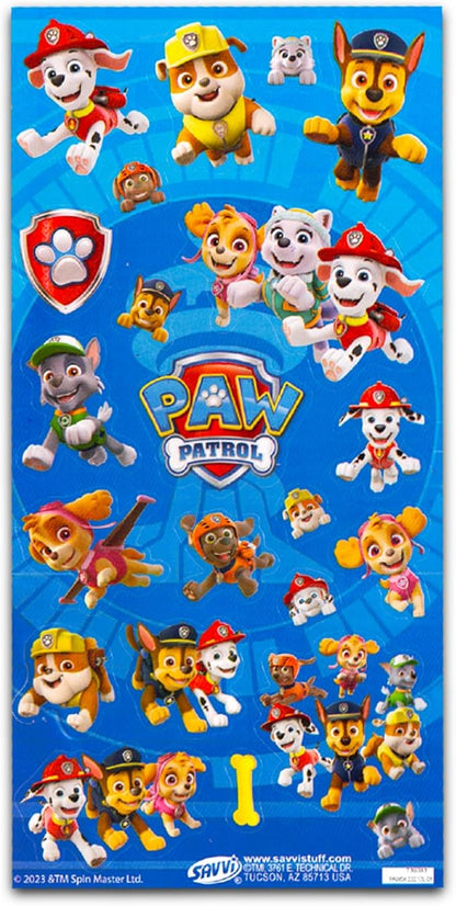 Paw Patrol Plastic Water Bottle for Kids - 6pc Paw Patrol Travel Bundle with Reusable Water Bottles For Home, School, and Sports, Sticker Activity Book, and More