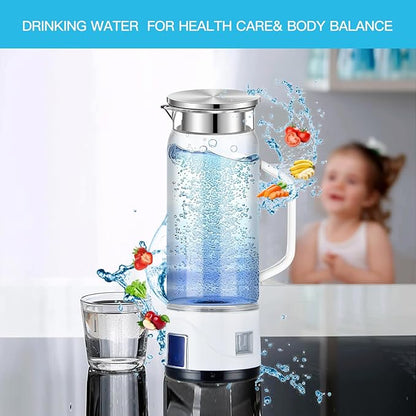 1000ml Hydrogen Water Generator with 4 Water Glass Electrolysis Hydrogen ion decomposition Hydrogen Water Quantum Kettle with SPE PEM Technology for Business Partners families Friends