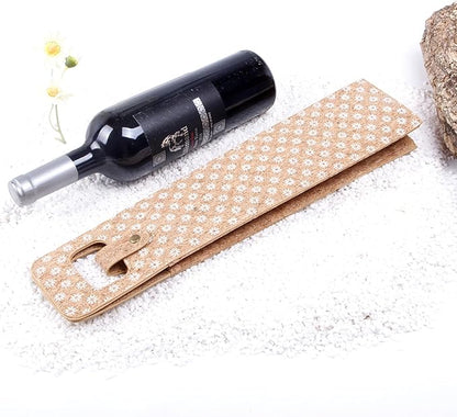 1 Bottle Wine Gift Bag, Reusable Cork Wine Tote Carrier, Champagne Beer Gift Bags for Picnic Beach Party Travel -Good Gifts for Wine Lover