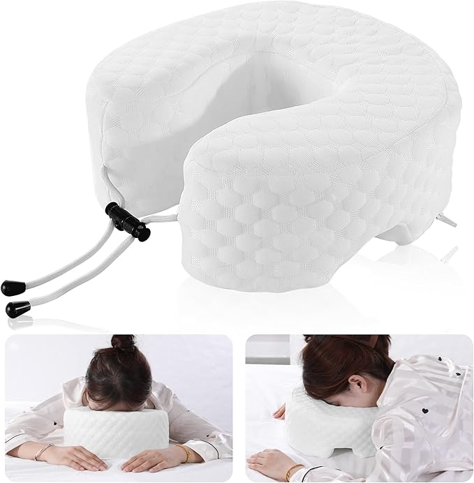 BALAPET Adjustable Face Down Pillow After Eye Surgery Breathe Easy Face Down Pillow Best for Prone Face-Down Resting, as a Home Massage Headrest, or Contoured Post-Eye Surgery Support.