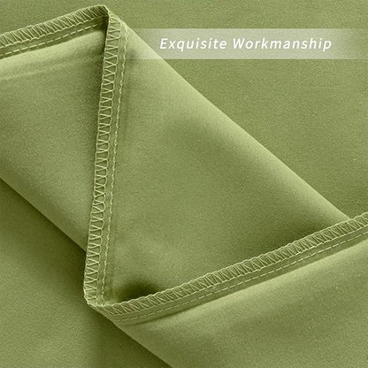 2 Pack Microfiber Queen Zipper Pillowcases, Soft Comfortable Not Shrink Olive Green Pillow Case, Breathable Pillow Cases Set of 2 (20x30 Inches)