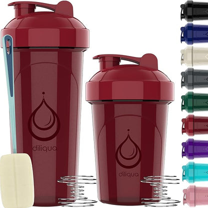 -2 PACK- 28 oz & 20 oz Shaker Bottles for Protein Mixes | BPA-Free & Dishwasher Safe |small protein shaker bottle | Shaker Cups for protein shakes | Blender Shaker Bottle Pack