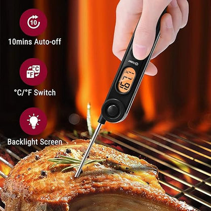 ThermoPro Digital Meat Thermometer for Cooking Instant Read Food Thermometer with Probe and Backlight for Oil Deep Fry Smoker BBQ Grill Kitchen Candy