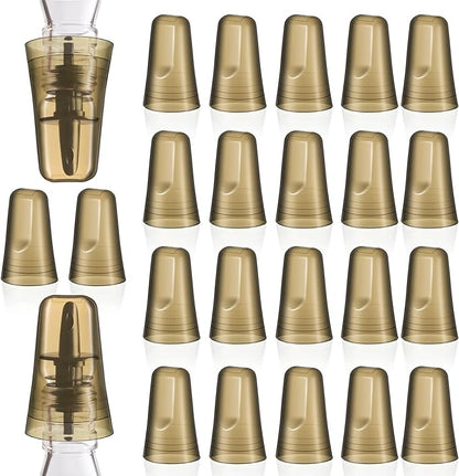 24 Pieces Translucent Liquor Pourer Covers Universal Bottle Pour Dispenser Liquor Bottle Covers Liquor Bottle Covers Bottle Cover Dust for Home Kitchen Tools Supplies