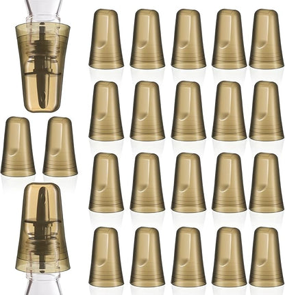 24 Pieces Translucent Liquor Pourer Covers Universal Bottle Pour Dispenser Liquor Bottle Covers Liquor Bottle Covers Bottle Cover Dust for Home Kitchen Tools Supplies