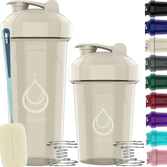 -2 PACK- 28 oz & 20 oz Shaker Bottles for Protein Mixes | BPA-Free & Dishwasher Safe |small protein shaker bottle | Shaker Cups for protein shakes | Blender Shaker Bottle Pack