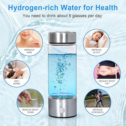 2024 Hydrogen Water Bottle with Water Dental Flosser Gift Box,Portable H2 Water Bottle,Oral Irrigator,for Home/Office/Travel/Daily use,Ideal Gift for Birthday,Holiday,Thanksgiving