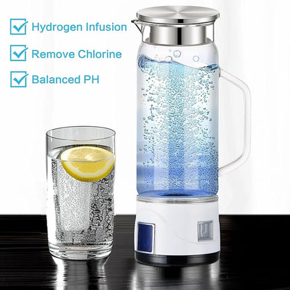 1000ml Hydrogen Water Generator with 4 Water Glass Electrolysis Hydrogen ion decomposition Hydrogen Water Quantum Kettle with SPE PEM Technology for Business Partners families Friends