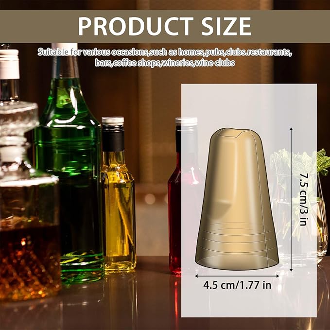 24 Pieces Translucent Liquor Pourer Covers Universal Bottle Pour Dispenser Liquor Bottle Covers Liquor Bottle Covers Bottle Cover Dust for Home Kitchen Tools Supplies