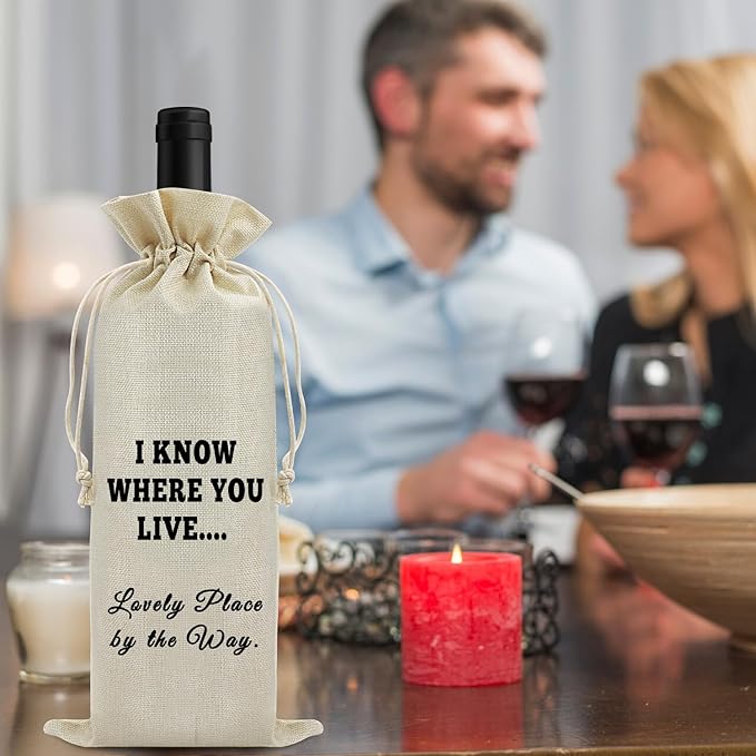 Moving Away Gift For Neighbors Housewarming Wine Bag Unique New House Gifts For Homeowner Wine Gift Bag Goodbye Farewell Gifts For Women Congratulations Housewarming Wedding Birthday Party Supplies