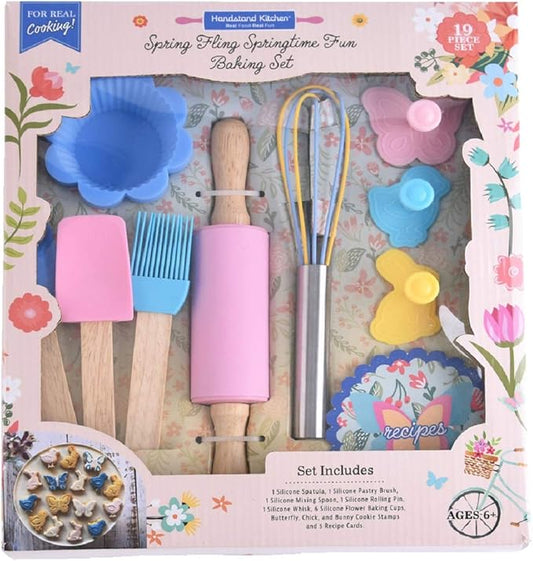 19-piece Spring Fling Real Baking Set with Recipes for Kids