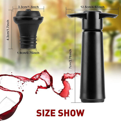 20 Pieces Wine Stoppers with Vacuum Pump Wine Preserver Vacuum Bottle Stopper Wine Keeper Wine Vacuum Stoppers Wine Saver Vacuum Pump for Kitchen Home Bar Office, Gifts for Wine Lovers