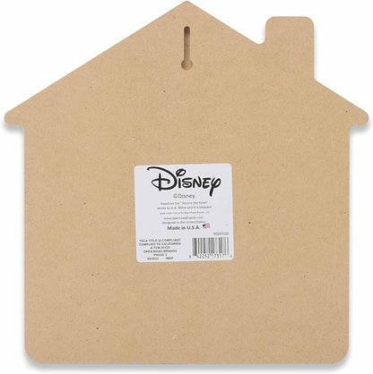 Open Road Brands Disney Winnie The Pooh Home is Where The Honey is Wood Wall Decor - Cute Winnie The Pooh Wall Art for Kitchen or Home Decor