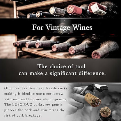 Zero Resistance Corkscrew Silent Wine Bottle Opener Waiters Corkscrew Wine Key Made in Japan