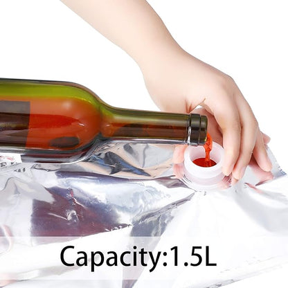 Zonon 6 Pieces Wine Purse Refill Bags Refill Bladders Reusable Refillable Wine Replacement Storage Pouch for Wine Cools, Purse, Holders, Carriers(1.5 L)