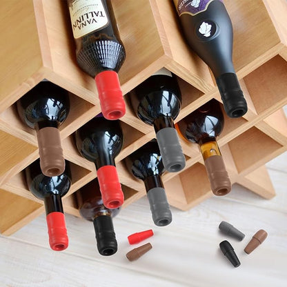 12 PCS Wine Stoppers for Wine Bottles,ReusableWine Stoppers Beverage Bottle Sealer Silicone Wine Stopper Wine Bottle Stopper for Keeping Wine Champagne Fresh Home Use