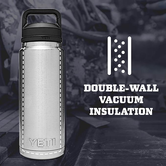 YETI Rambler 26 oz Bottle, Vacuum Insulated, Stainless Steel with Chug Cap