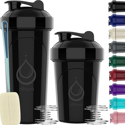 -2 PACK- 28 oz & 20 oz Shaker Bottles for Protein Mixes | BPA-Free & Dishwasher Safe |small protein Shaker Cups for protein shakes | Blender Shaker Bottle Pack