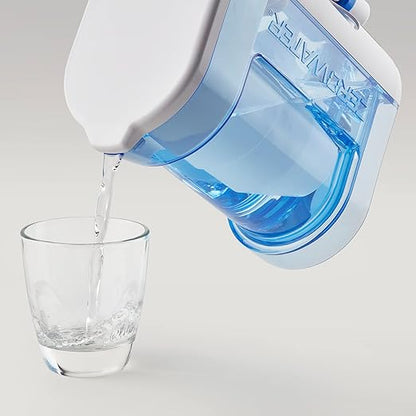 ZeroWater 12-Cup Ready-Read 5-Stage Water Filter Pitcher – 0 TDS for Improved Tap Water Taste - IAPMO Certified to Reduce Lead, Chromium, and PFOA/PFOS