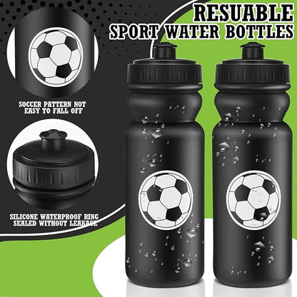 12 Pack Water Bottles Bulk 20 oz Reusable Squeeze Water Bottles Plastic Sports Bottle with Pull Top Cap Gifts Tumbler for Sports Travel Gym Party Supplies Friends Men Girls