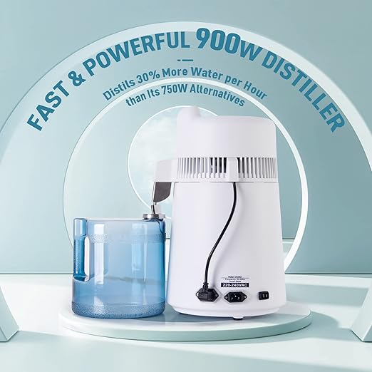 CO-Z 6L Water Distiller, Larger 1.6 Gal Countertop Home Distillers, Distilling Pure Water Machine for Home Table Desktop, Distilled Water Making Machine, Water Purifier to Make Clean Water for Home