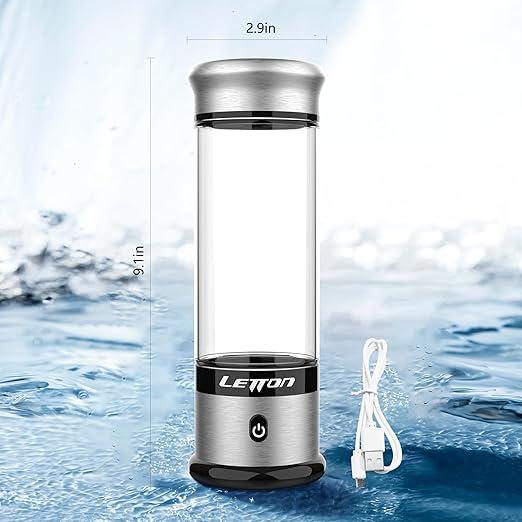 2024 Upgrade Hydrogen Water Bottle - 3 Min Quick Electrolysis & Improve Water Quality, Portable Hydrogen Water Bottle Generator, Hydrogen Water Machine for Home, Office, Travel, Drinking (Model-1)