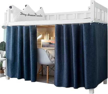 Dorm Home Solid Thicken Bunk Blackout Bed Curtains Cloth Bed Canopy Students Single Sleeper，2panel