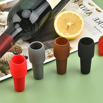 Sealed silicone bottle stoppers, reusable wine stoppers, champagne stoppers, beer stoppers, beverage stoppers, suitable for home kitchen bars (8pack)