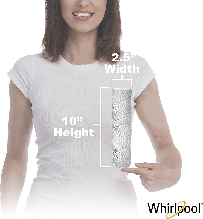 Whirlpool Whole Home String Wound Sediment Filters WHKF-WHSW, NSF Certified 5-Micron Filtration, 2-Pack, Standard Capacity Reduces Sand, Sil, Silt, Rust, and Protects Dishwasher and Laundry Appliances