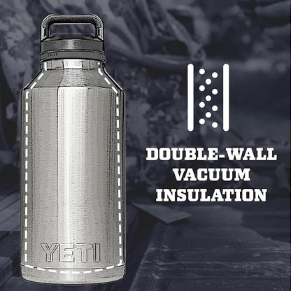 YETI Rambler 64 oz Bottle, Vacuum Insulated, Stainless Steel with Chug Cap, Black