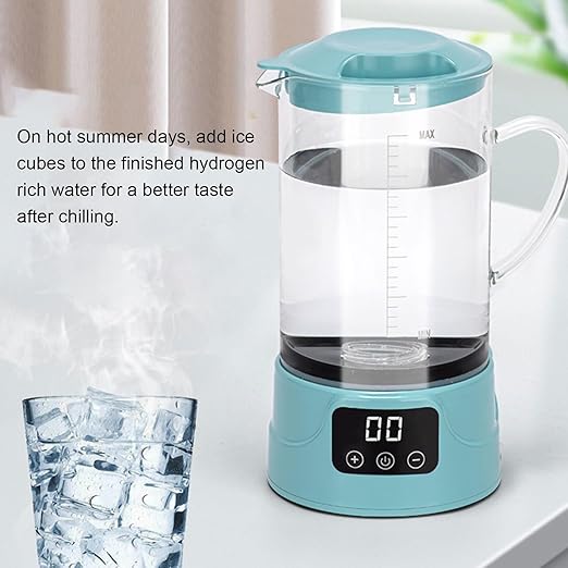 1.5L Hydrogen Water Pitcher, Portable Hydrogen Water Bottle Generator for SPE, PEM Technology, Balanced Purified Water Levels, 1000-1500 PPD, Hydrogen Water Generator for Home