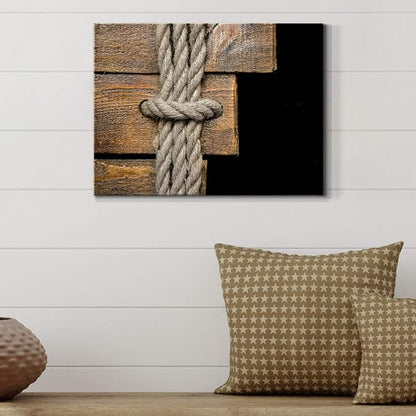 Renditions Gallery Canvas Nautical Wall Art Home Paintings & Prints Scary Closeup Knot Black & White Horror Modern Canvas Artwork Decorations for Bedroom Office Kitchen - 8"x12" LT33