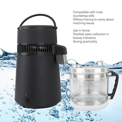 4L Carafe for Countertop Distiller, Multi Purpose Distilled Water Bottle Jug, Glass Stainless Steel Replacement Distilled Water Filter Jug, for Home Beauty Countertop