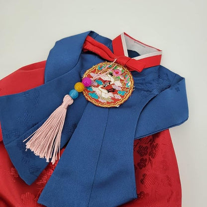 [JYHOME] Korean Traditional Clothes HANBOK Wine Bottle Cover Housewarming Gifts,First New Home House Homeowner Gifts (Silk-Red)