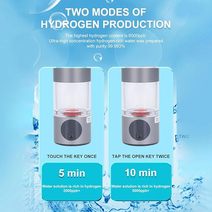 Yunir Hydrogen Water Bottle, Hydrogen Water Bottle Generator with SPE Technology Water Ionizer, 5Min Quick Electrolysis, for Office, Travel,Daily Drinking, Gift