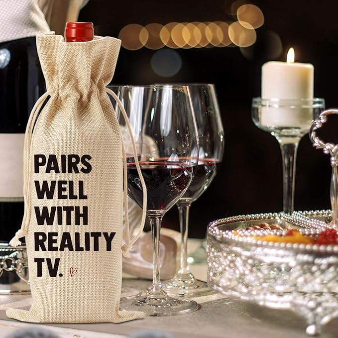 YUANHAO Pairs Well with Reality TV Wine Bag TV Show Fans TV Show Wine Bag Reality TV Lover Teleplay Fans TV Wine Bag