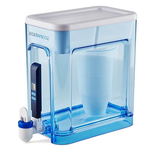 ZeroWater Water Filter Dispenser (22 Cup) and Pitcher (10 Cup) Bundle