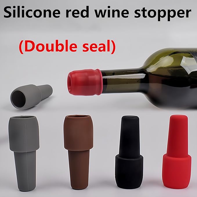 12 PCS Wine Stoppers for Wine Bottles,Sparkling Wine Bottle Stopper,Reusable Sparkling Wine Bottle Stopper,Silicone Wine Stopper,reusable sparkling wine bottle stopper Stoppers Wine Cork