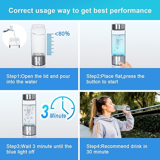 2024 Hydrogen Water Bottle with Water Dental Flosser Gift Box,Portable H2 Water Bottle,Oral Irrigator,for Home/Office/Travel/Daily use,Ideal Gift for Birthday,Holiday,Thanksgiving