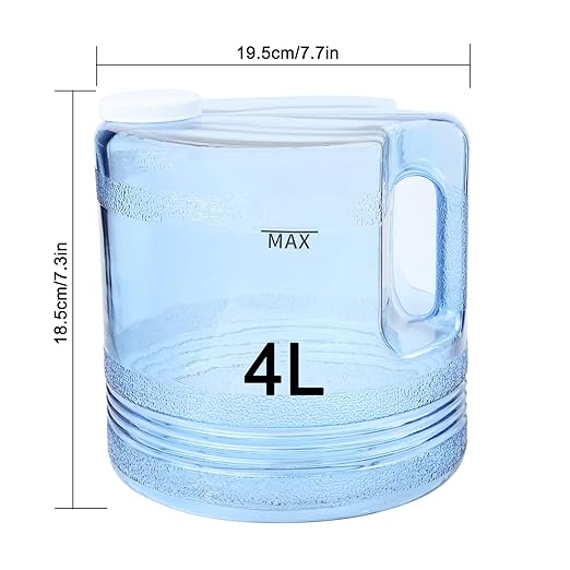 1 Gallon/ 4l Water Plastic Carafe for Distiller,Replacement Distilled Water Jug Compatible with Counter Top Water Distiller Filter