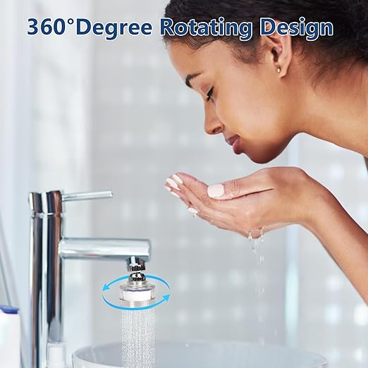 15Pcs Sink Water Filter Faucetz,360° Rotating Fauc Filters Purifier Kitchen Tap Filtration Removes Chlorine Fluoride Heavy Metals Hard Water,Bathroom Faucet Filter for Home & Kitchen