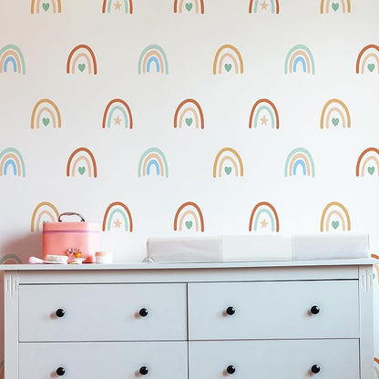 Rainbow Wall Stickers Kids Room Decals Peel and Stick Wall Decals for Living Room Bedroom Nursery Home Decor Playrooms Wall Decals (Color 03)